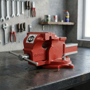 Étau d'établi VTC 150MM à mâchoires lisses et base pivotante pour travaux industriels en métallurgie - Product Image 2