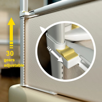 Barandilla de Cama con Certificación CE, Barandas de Seguridad para Bebés, Protectores de Cuna para Niños Pequeños, Protector Transparente de Barandilla de Seguridad