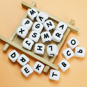 Cuentas de Silicona Personalizadas con Letras, Cuentas de Dentición para Bebés de 12 mm, Libres de BPA, Suministros para Clips de Chupetes DIY, Regalos para Baby Shower - Product Image 2