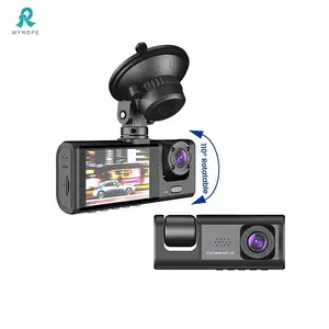 3 Lens Video kamera Dashcam çift ters Len 2 inç akış medya dikiz kamera