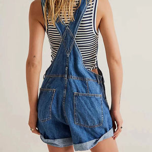 Channel 5 Colors Women's Casual Adjusted Strap Shortalls <strong>Denim</strong> Bib <strong>Dungaree</strong> Overall <strong>Shorts</strong> With Pockets - Product Image 6