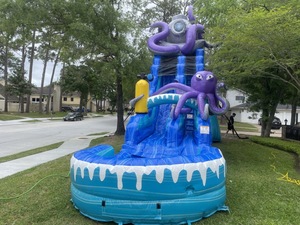 New Design Outdoor Party Funny Commercial Octopus <strong>Inflatable</strong> <strong>Water</strong> <strong>Slide</strong> With Swimming Pool for Kids and Adults - Product Image 3