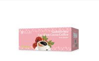 Poudre de champignons Lingzhi personnalisée, marque privée, avec saveurs de crème chocolatée et de noix, emballage en boîte instantanée