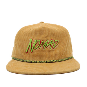 High Quality Corduroy Cloth Unisex 5-Panel Baseball Hats Custom 3D Embroidery Logo Cap With Rope - Product Image 4