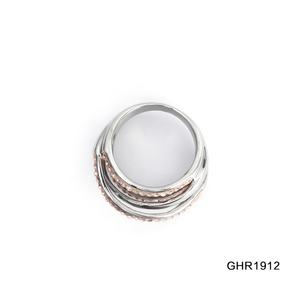 Anillo con Zirconia, Anillos de Acero Inoxidable para Mujer, Joyería Romántica, Accesorios de Diseño Sencillo - Product Image 3