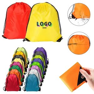 Fashionable Sports <b>Drawstring</b> <b>Backpack</b> with Polyester Lining Waterproof Cinch Sack Storage Bags for School Gym Travel - Product Image 1