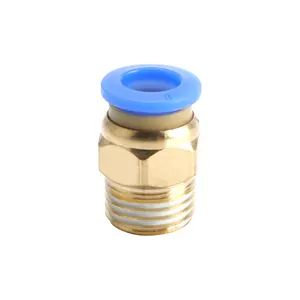 Bahoo PC Series Pneumatic 1 Touch Air Hose Tube Connector Male Straight Brass Quick Fitting With PT/NPT Thread