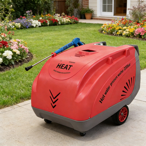 Nouvelle machine de nettoyage à haute pression à eau chaude de 150 bars/2175 psi, puissante, pour l'élimination des taches d'huile, utilisée en usine - Product Image 3