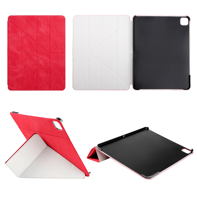 High Quality Shockproof PU Leather Folding Cover Case for iPad Pro 11 Tablet Case with Plastic Ring Holder Multi Colors