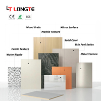 Panel de Pared de PVC WPC con Textura Metálica, Estilo 1220*2440*8mm, Lámina de Cristal de Carbono, Chapa de Madera de Bambú, Fibra Compuesta