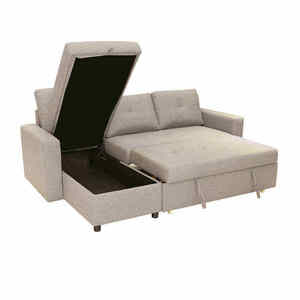 Partner-sofá cama plegable de 3 plazas, tela de lino multifunción <span class=keywords><strong>Extensible</strong></span> - Product Image 3