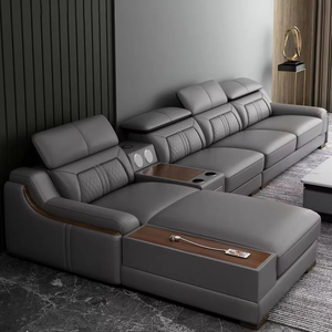 <strong>Leather</strong> <strong>3</strong> Seater Luxury Sectional Corner Modular Modern <strong>Sofa</strong> <strong>Set</strong> with Metal Frame Eco-Friendly L Shape for Living Room - Product Image 2