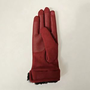 Guanti Lunghi con Touch Screen, Caldi e Foderati in Pelliccia Sintetica, Guanti Eleganti per Donna per Climi Freddi - Product Image 3