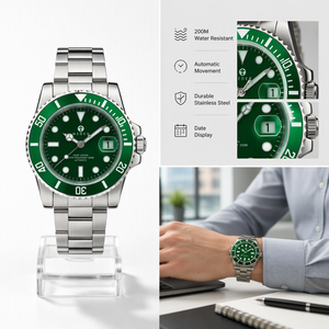 Wasserdichte Mechanische Uhren mit Eigenem Logo aus Edelstahl Maßgefertigte Taucher-Luxusuhren Automatische Mechanische Armbanduhren für Herren - Product Image 2