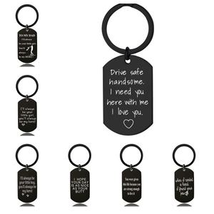 Drive Safe Llavero Guapo <span class=keywords><strong>Te</strong></span> necesito aquí <span class=keywords><strong>conmigo</strong></span> Llavero Cumpleaños Día de San Valentín Regalos para él Novio Marido Regalos - Product Image 3