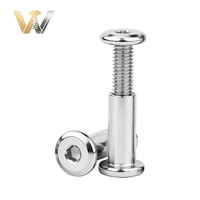 Vis de fixation mâle-femelle M3 M4 M5 M6, rivets métriques, acier inoxydable 304, tête plate chanfreinée, jeu de douilles hexagonales