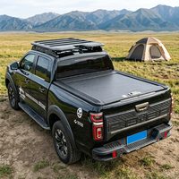 Couverture de benne rétractable manuelle en alliage d'aluminium étanche avec verrouillage pour rails à fentes en T, compatible RAM Navara Trucks Ute, sans perçage