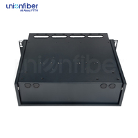 OEM Panneau de brassage fibre optique 3U 19 pouces 96 cœurs LC SC ST FC avec tiroir coulissant noir ODF pour armoire de centre de données