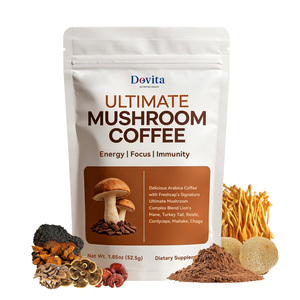 Café aux champignons 8 en 1 fabriqué aux États-Unis, certifié GMP, avec Lion's Mane, Chaga, Cordyceps, Turkey Tail, Nootropique, Énergisant, 200g - Product Image 1