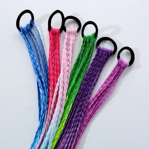 Accessori per capelli per bambini da commercio estero: trecce <span class=keywords><strong>colorate</strong></span> in fibra chimica a doppia trama, con cordino intrecciato - Product Image 3