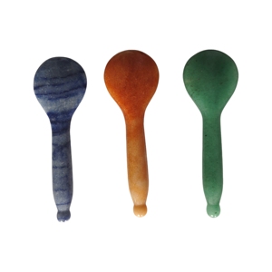 Multicolor Aventurine Stone Gua Sha Spoon for Facial <b>Massage</b> & Acupressure - Product Image 5