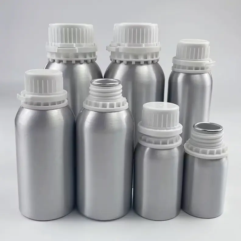 Kunden spezifische Aluminium-Duftöl flaschen Aroma ätherisches Öl Aluminium flaschen 50ml 100ml 150ml 200ml 250ml 300ml 500ml 1000ml 1l