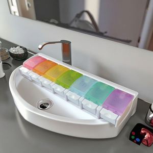 New Arrival Weekly Pill Box Plastic PP <b>7</b> Compartment Pill Holder for Vitamins, <b>Tablets</b> & Supplements - Product Image 4