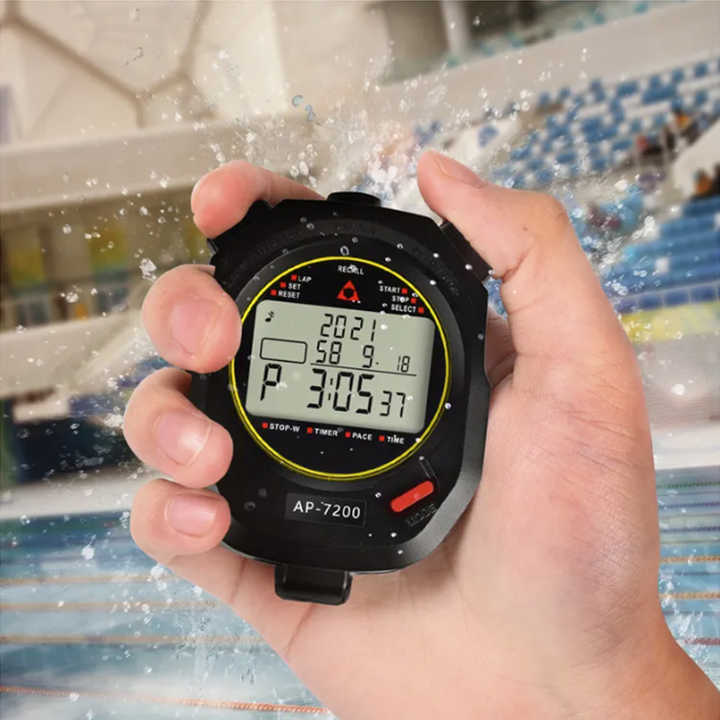 Portable Professional Digital Sports Stopwatch Mini Electronic Exercise ...