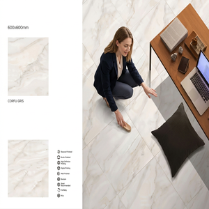 Vistaar Carrara Grey Marble Effect Porcelain Tiles 600x600mm <b>Matte</b> Polished Ceramic <b>Flooring</b> - Product Image 4