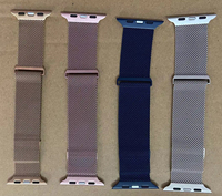 Bracelet de luxe en acier inoxydable boucle milanaise pour montre Apple Watch