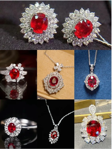 Hochwertiger Labor-gezüchteter Taubenblut-Roter Rubin Ovaler Schliff Facettierter Loser Edelstein mit Feuer für Handgefertigte Schmuckherstellung - Product Image 5