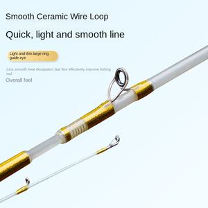 Canne à pêche Devil <span class=keywords><strong>Hunter</strong></span> Magic <span class=keywords><strong>Shadow</strong></span> Five Generation Micro Horse Mouth White Fuji en fibre de verre pour la pêche en rivière, canne asiatique 1,5m 0,5kg - Product Image 4