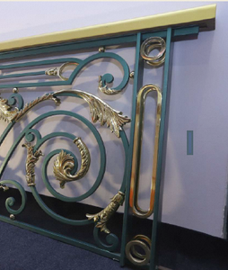 Panneau de balustrade en fer forgé de qualité supérieure, garde-corps de balcon et d'escalier de luxe, design orné à motifs en spirale, revêtement poudré anti-rouille - Product Image 3