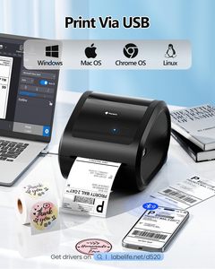 Nhiệt vận chuyển máy in nhãn 4x6 không dây bưu chính máy in nhãn địa chỉ nhãn Máy in mã vạch cho vận chuyển gói/Kinh doanh - Product Image 5