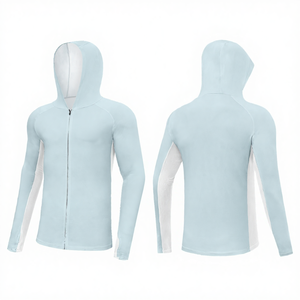 Protection solaire Séchage rapide OEM UPF 50 Unisexe Maillot de protection contre les éruptions cutanées d'été Maillot de pêche Performance Chemise à fermeture éclair - Product Image 4