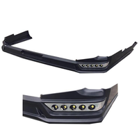 Lèvre de pare-chocs avant avec éclairage LED pour Toyota Hiace 2014-2018 Wide Body, Spoiler avant, Kit carrosserie inférieur, Pièces auto ABS