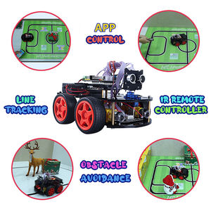 Tscinbuny 4WD Robot per auto Kit di programmazione grafica APP telecomando a infrarossi Smart per evitare gli ostacoli - Product Image 3