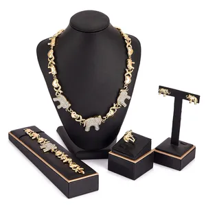 XOXO Gajah Set Perhiasan 2021 Juni USA Kalung Desain Cantik dan Panas Set Empat Potong Anting Bangle Cincin