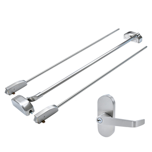 อุปกรณ์ทางออกฉุกเฉินแบบกด CE Certificated DIROCK Rim Type Push Bar ทำจากเหล็กกล้าไร้สนิม พร้อมระบบก้านแนวตั้งด้านบนและด้านล่าง ทนไฟ 132 นาที - Product Image 3