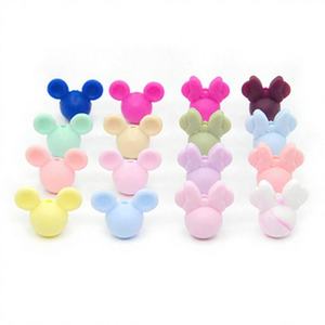 Factory Low MOQ Soft BPA-Free <b>Silicone</b> <b>PVC</b> <b>Beads</b> Baby Teether for Pacifier Clip Teething Relief Made in China - Product Image 1
