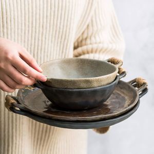 <b>Ceramic</b> Vintage European Style <b>Ceramic</b> Round Serving <b>Plate</b> for Restaurant Serving <b>Plates</b> for Hotel Restaurant Side <b>Plate</b> Salad - Product Image 1
