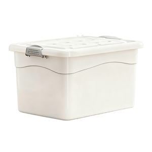 Clothing Organizer <b>Storage</b> <b>Box</b> Rectangle Solid Color Flip Top With Lid For Home Use Clothes Toys <b>Storage</b> - Product Image 5