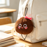 Pochette en peluche personnalisée motif dessin animé, sac de rangement doux pour la peau, pour le rangement quotidien à la maison, cadeau de vacances, souvenir d'événement, pour les acheteurs en gros