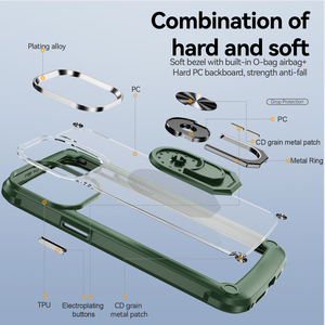 Rotazione di 360 gradi anello da dito porta custodia per <span class=keywords><strong>iPhone</strong></span> 14 Pro 15 Plus 12 13 Mini <span class=keywords><strong>11</strong></span> Pro Max Hard <span class=keywords><strong>Cover</strong></span> posteriore custodia del telefono - Product Image 2