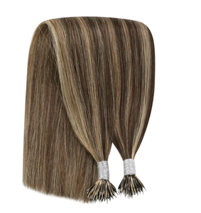 Extensions de cheveux naturels Nano Ring, lisses et soyeuses, double épaisseur, cheveux vierges pour salon, longueurs 16, 18, 20, 22, 24 pouces - Product Image 1