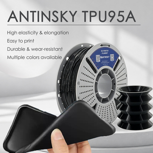 Filamento Antinsky TPU 95A para Impresoras 3D, Varillas Lisas y Brillantes de Alta Resistencia, Alta Calidad, 1.75mm, 1kg/rollo, Moldeado en China - Product Image 2