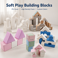 Château de Jeu Doux en Blocs pour Enfants, Équipement d'Amusement Intérieur/Extérieur, Blanc Beige Gris, Gym Sensoriel pour Tout-petits, Cubes de Château