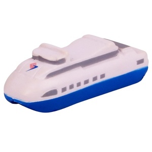 Pelota Antiestrés Personalizada al por Mayor con Forma de Tren Bala y Logotipo Promocional Impreso, en Forma de Barco - Product Image 1