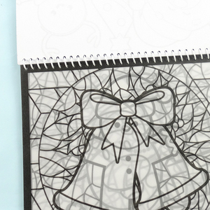 Stiker Natal lucu buku mewarnai dengan pensil anak-anak gambar Spiral seni Set lukisan untuk hadiah anak-anak - Product Image 3