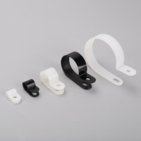 Clip de câble en plastique PA66 de type R UC-7 1-1/4 pouce 31,8 mm ROHS 94-V2 Noir Blanc Organisateur de câbles extra épais Couleurs personnalisables